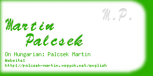 martin palcsek business card